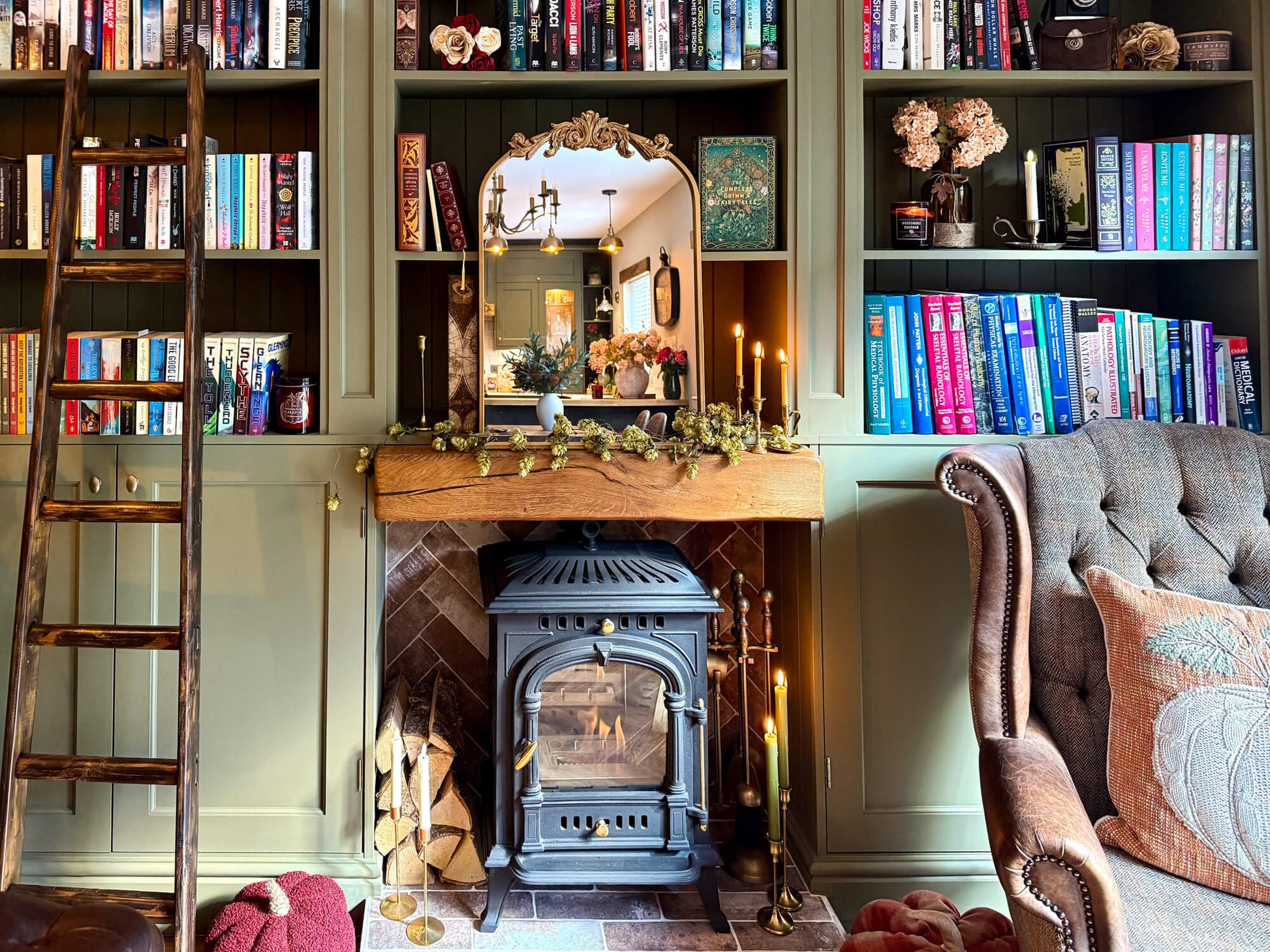 Rustic Oak Beam Aged in Rugger Brown Finish