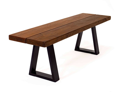 Rustic Wood Bench - Industrial Table legs