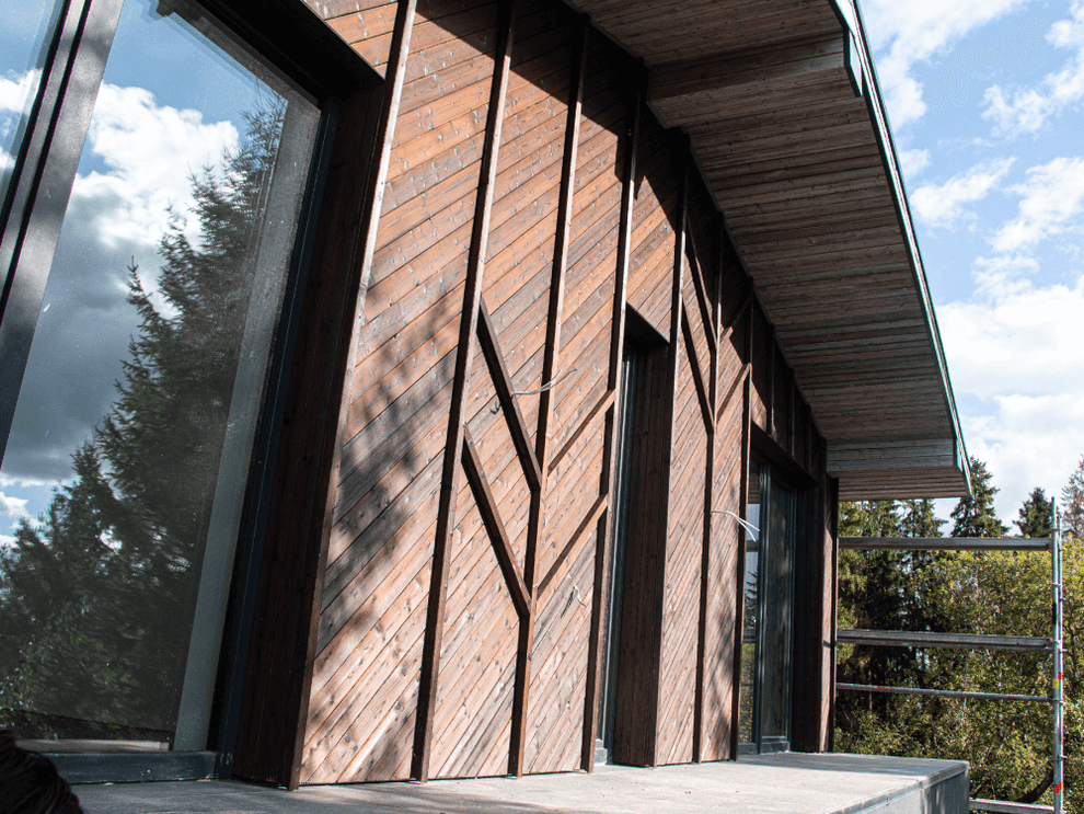 Wood Color Cladding Frame Charred Wood Cladding - Traditional Beams - Traditional Beams