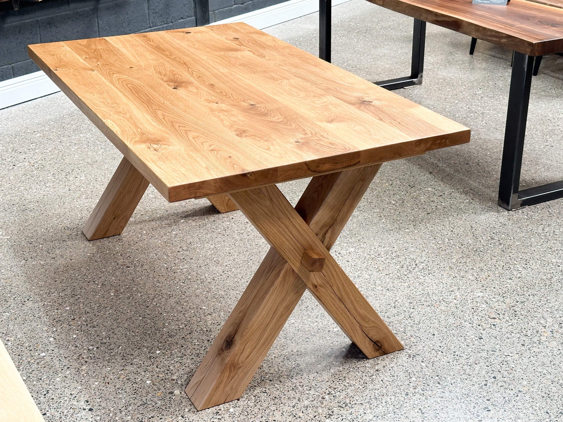 Cross Leg Table - Square Edge Top