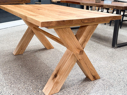 Cross Leg Table - Square Edge Top