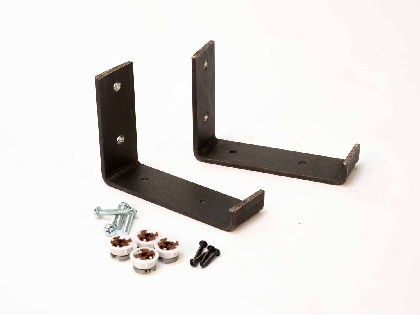 Industrial Inverted Steel Bracket Shelf 15cm for Plasterboard Walls