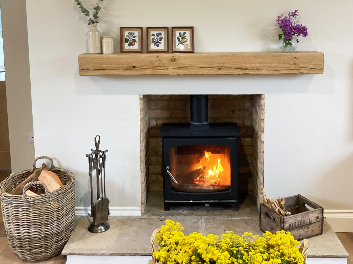 Rustic Oak Beams | Solid Oak Beam | Rustic Oak Fireplace Beams (Aged)