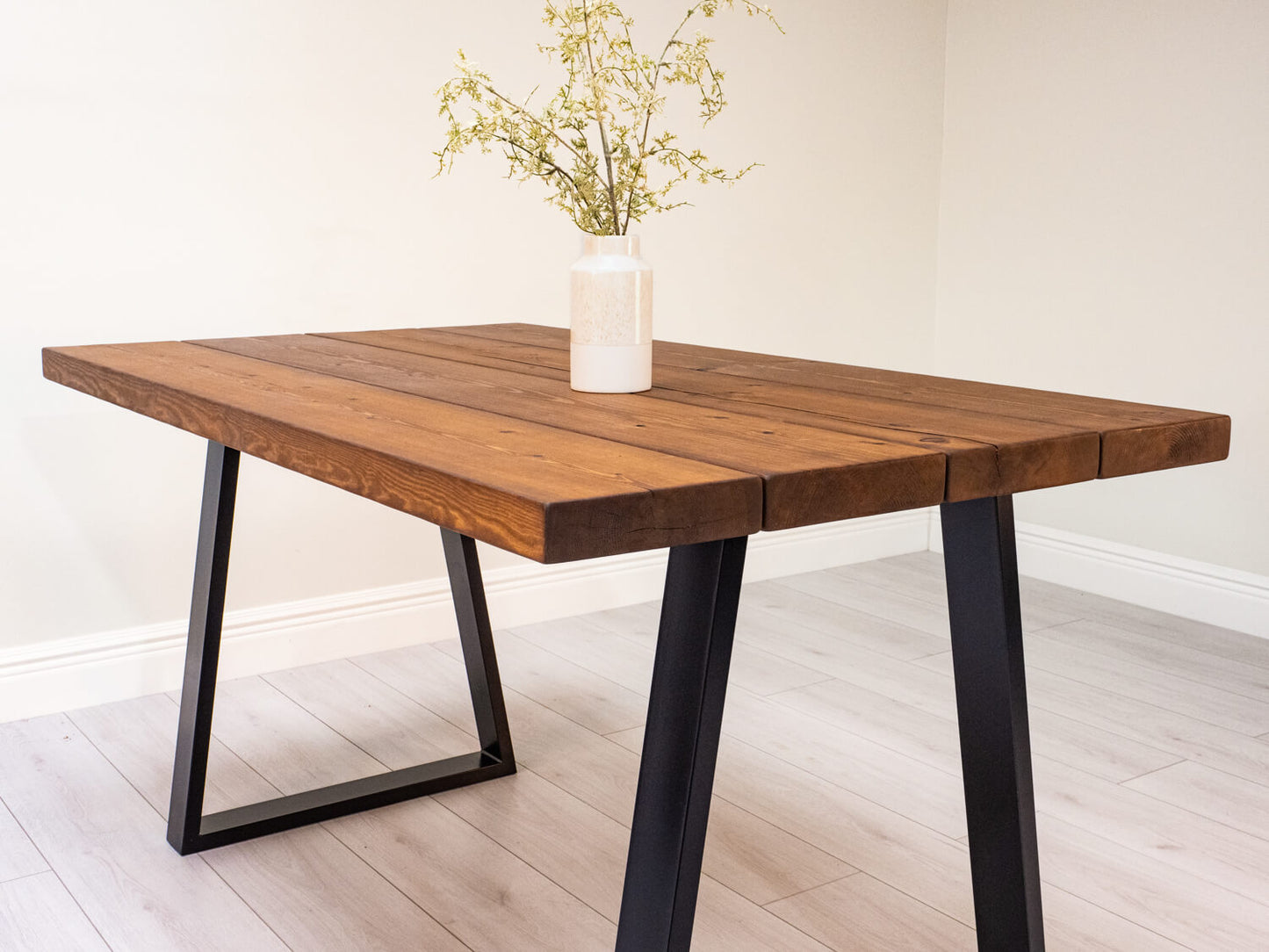 Rustic Wood Dining Table - Industrial Table legs