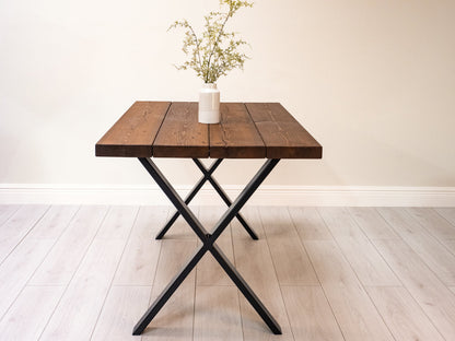 Rustic Pine Table in Walnut