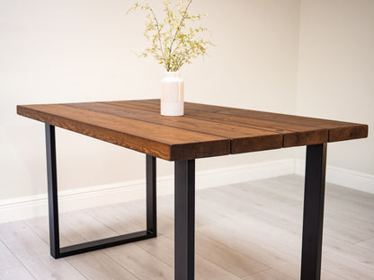 Rustic Wood Dining Table - Industrial Table legs