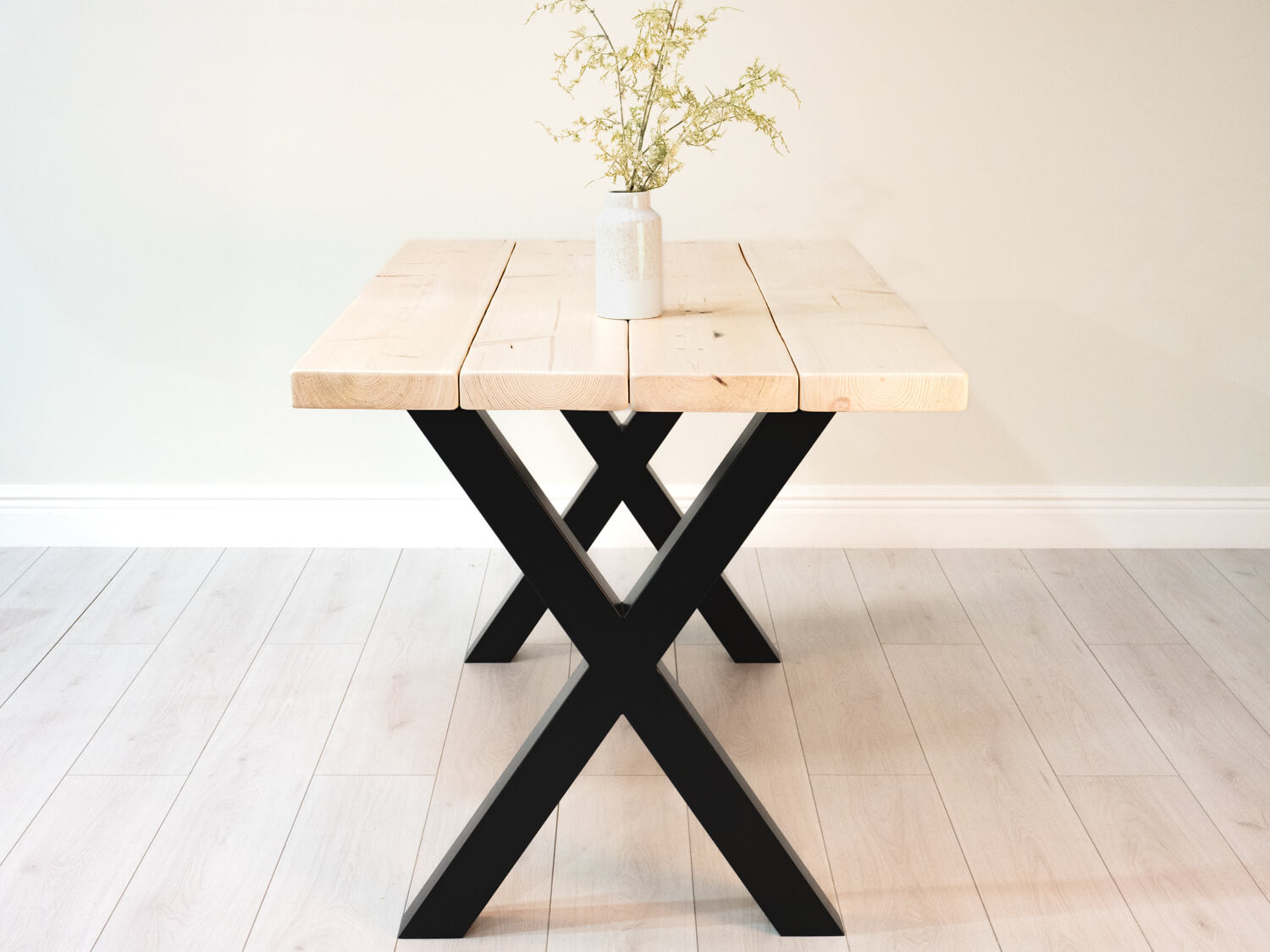 Rustic Pine Table in White