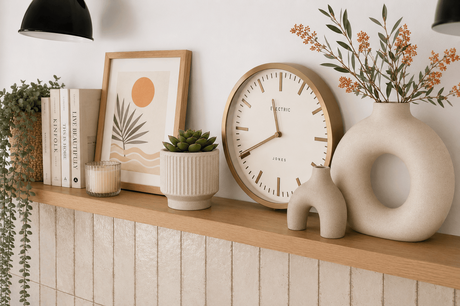 Solid Oak Shelf in Light
