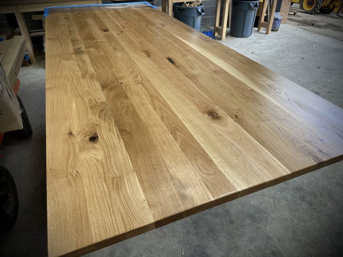 Single Stave Full Stave Solid Oak Worktop - Character grade European Oak
