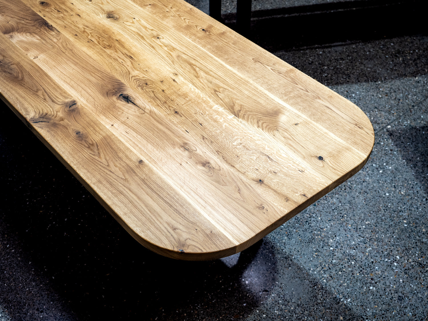 Full Stave Oak Worktop with radius - Oiled