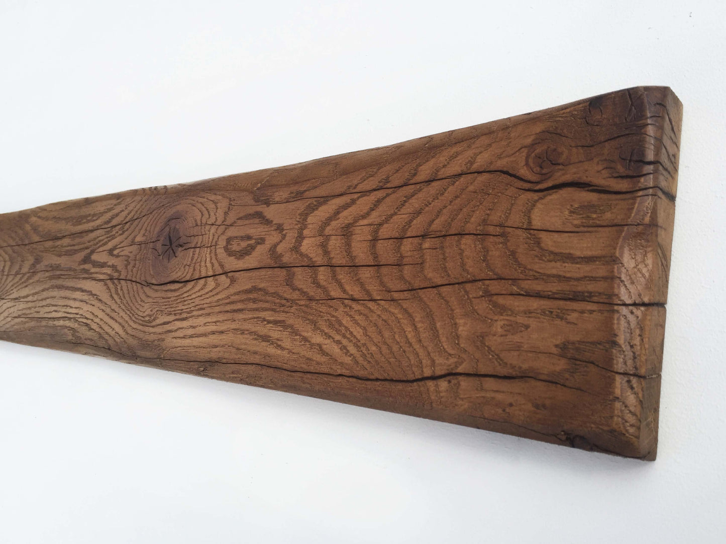 Rustic Oak Fascia Beam *Aged* - Walnut Finish