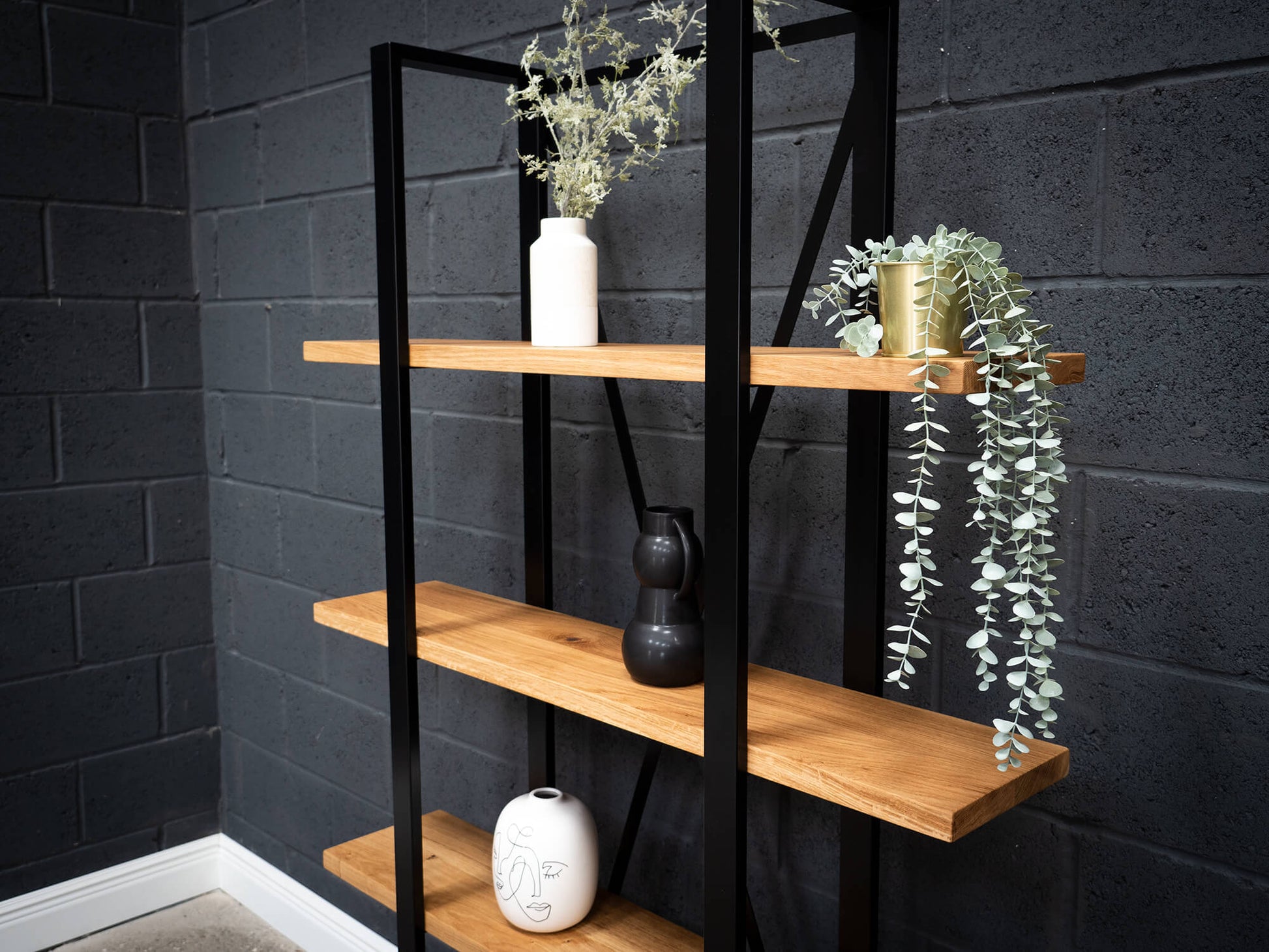 Industrial Shelving unit - Light Oak