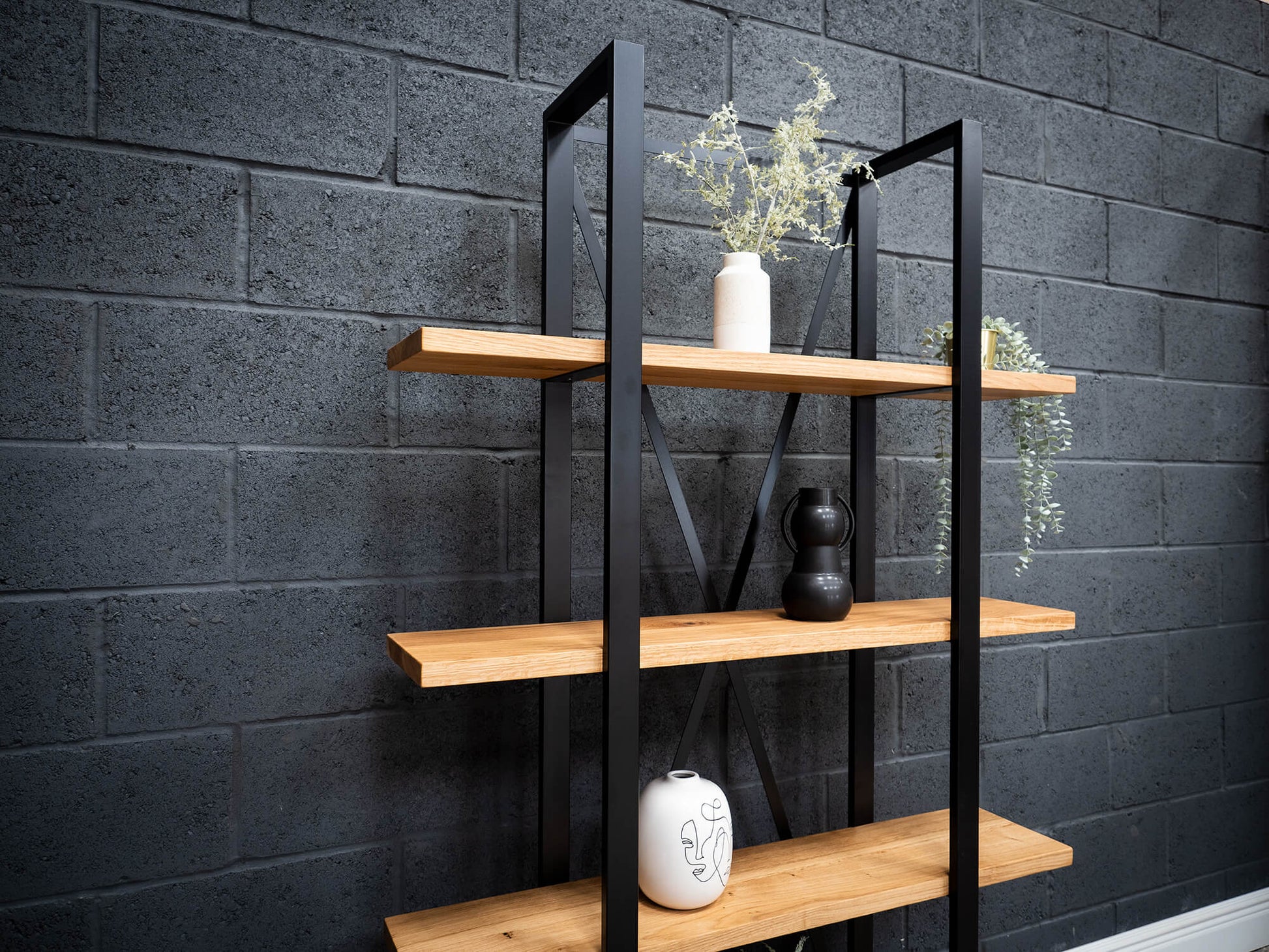 Industrial Shelving unit - Light Oak