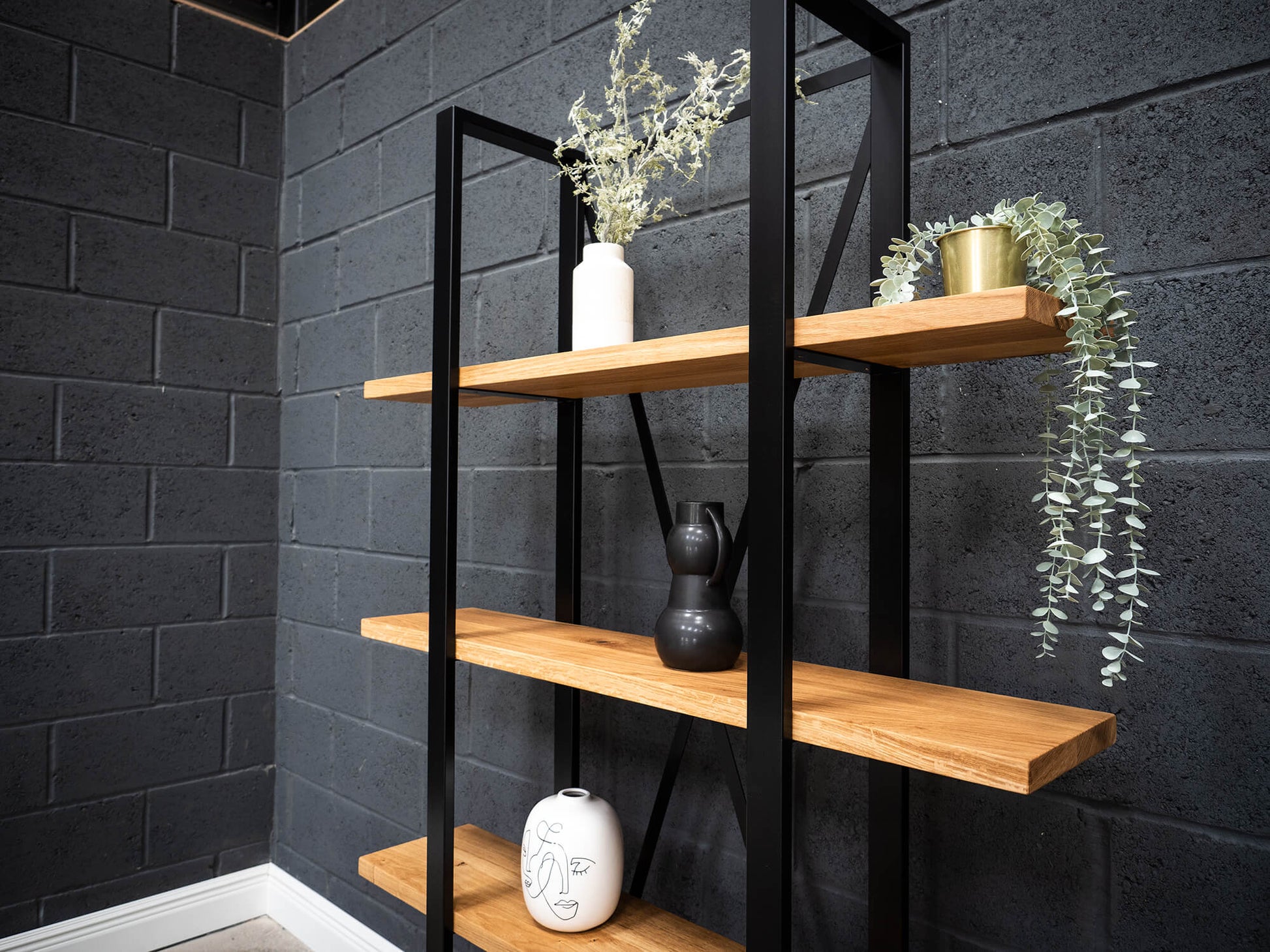 Industrial Shelving unit - Light Oak