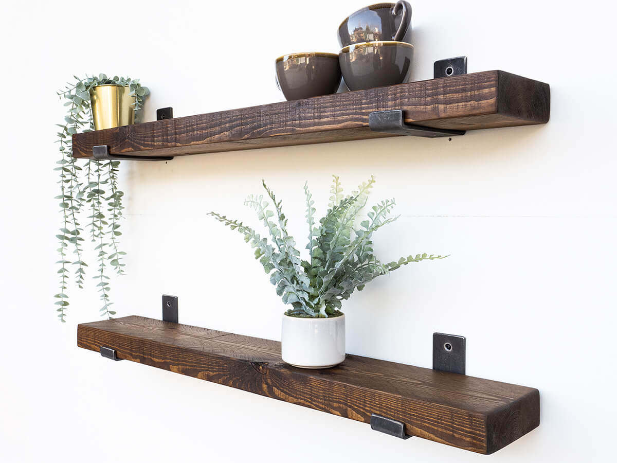 Rustic Shelf with Brackets