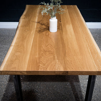*SOLD* Live Edge European Oak Table Top 6ft x 3ft (005)
