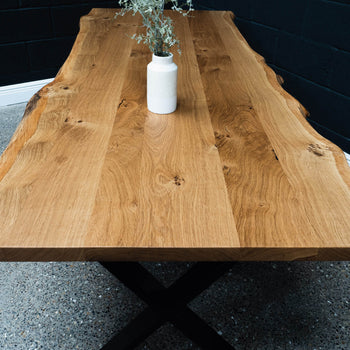 *SOLD* Live Edge English Oak Table 7ft x 3ft (003)