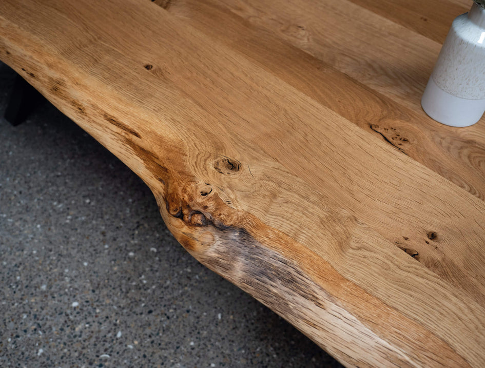 *SOLD* Live Edge English Oak Table 7ft x 3ft (003)