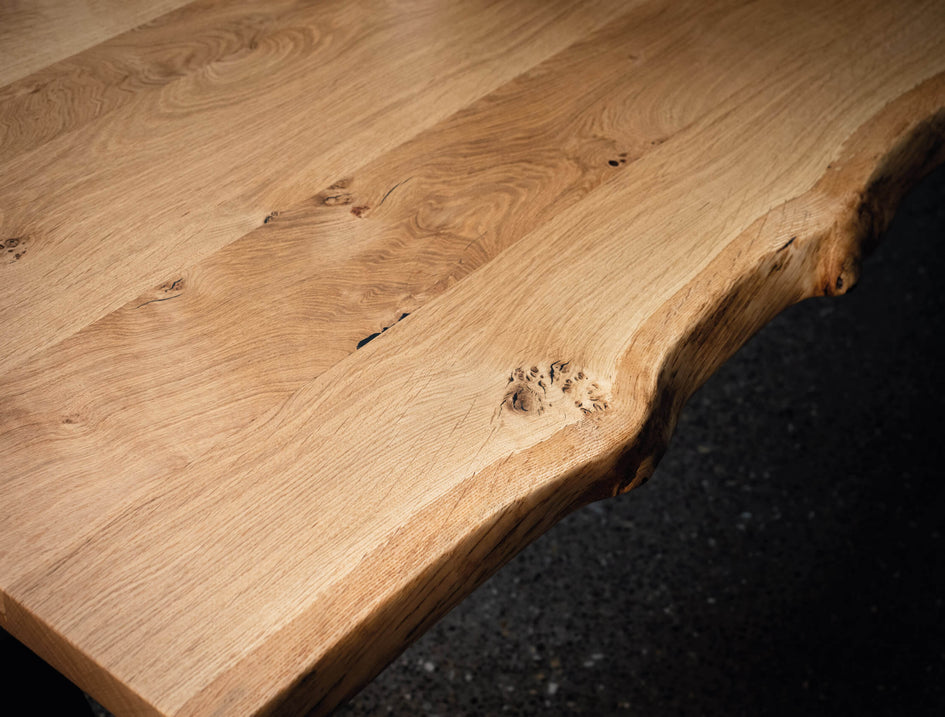 *SOLD* Live Edge English Oak Table 7ft x 3ft (003)