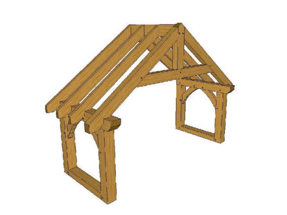 Brick Plinth Oak Framed Porch Kit P02 - 2.85m x 1.16m