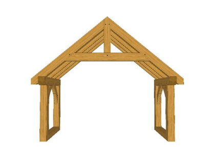 Brick Plinth Oak Framed Porch Kit P02 - 2.85m x 1.16m
