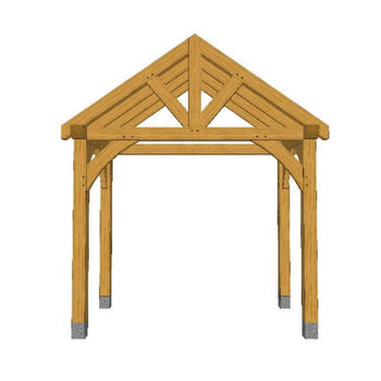 Full Post Oak Framed Porch Kit P08 - 2.78m x 1.50m
