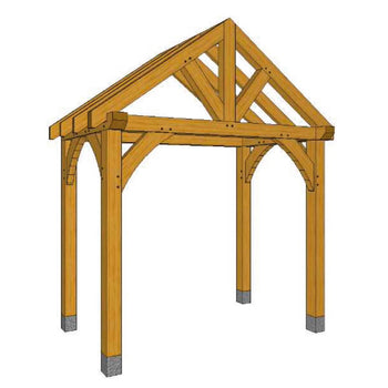 Full Post Oak Framed Porch Kit P08 - 2.78m x 1.50m