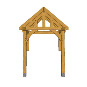 Half Post Oak Framed Porch Kit P09 - 2m x 1.20m