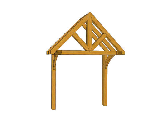 Mounted Oak Framed Porch Kit P10 - 2.4m x 0.98m