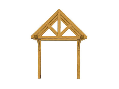 Mounted Oak Framed Porch Kit P10 - 2.4m x 0.98m