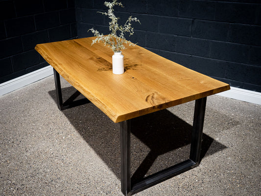 *SOLD* Live Edge European Oak Table 6ft x 3ft (010)