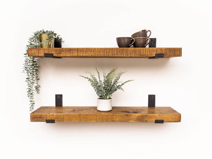 Metal Bracket Shelf - Rugger Brown