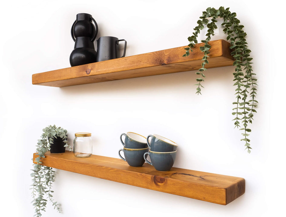 Rustic Floating Shelf 15cm for Plasterboard Walls
