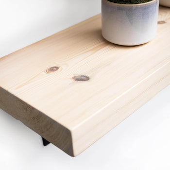 Industrial Non-Lipped Steel Bracket Shelf 22cm for Plasterboard Walls