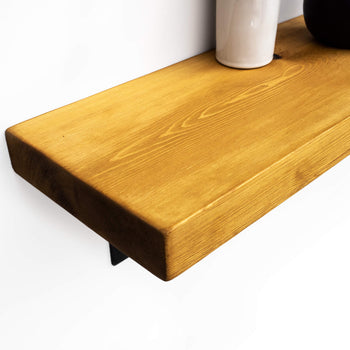 Industrial Non-Lipped Steel Bracket Shelf 22cm for Plasterboard Walls