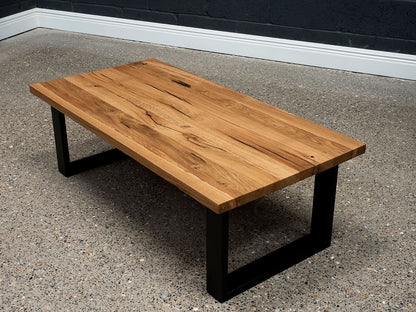 Rustic Coffee Table - Black Filler & Odie's Oil Finish