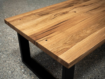 *SOLD* Square Edge European Oak Coffee Table 120cm x 59cm (C003)