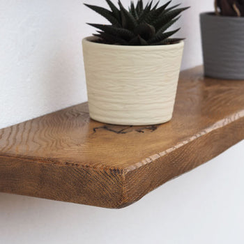 Rustic Oak Floating Shelf *Aged* - 32mm thick