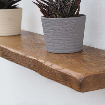 Rustic Oak Floating Shelf *Aged* - 32mm thick