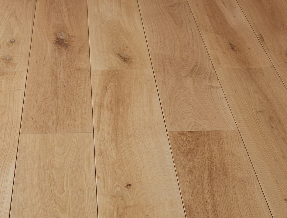 French Unfinished Solid Oak Flooring Micro Bevel Profile