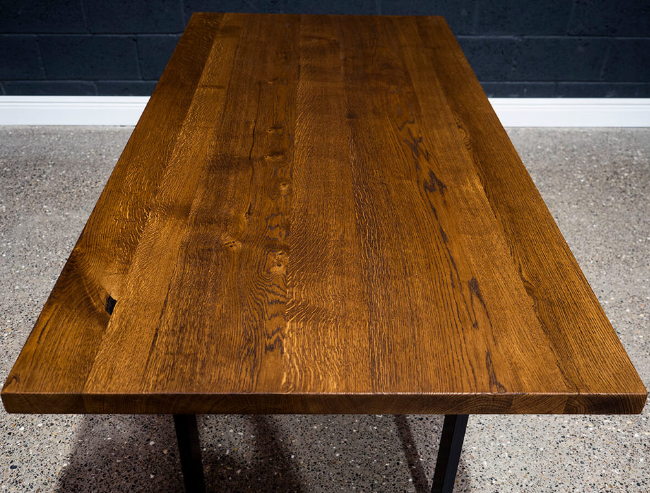 *SOLD* Square Edge European Oak Table 6ft x 3ft (007)