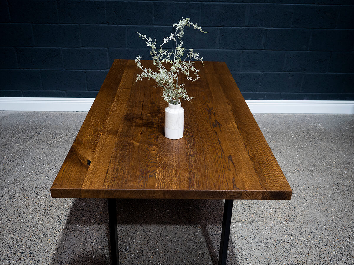 *SOLD* Square Edge European Oak Table 6ft x 3ft (007)