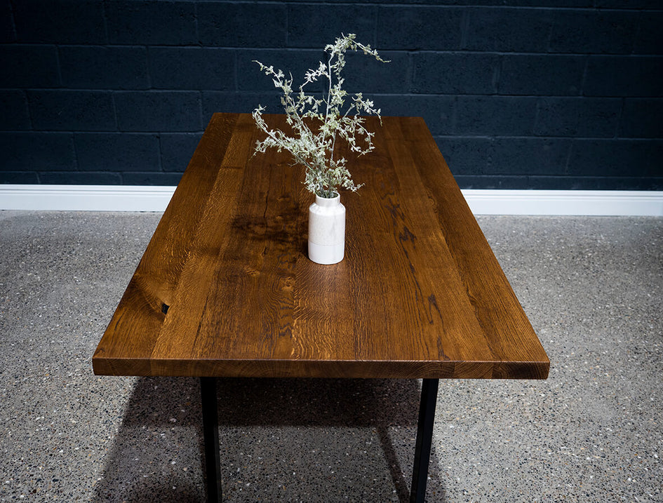 *SOLD* Square Edge European Oak Table 6ft x 3ft (007)