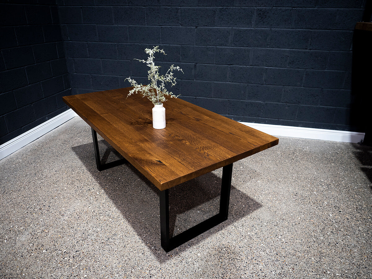 *SOLD* Square Edge European Oak Table 6ft x 3ft (007)