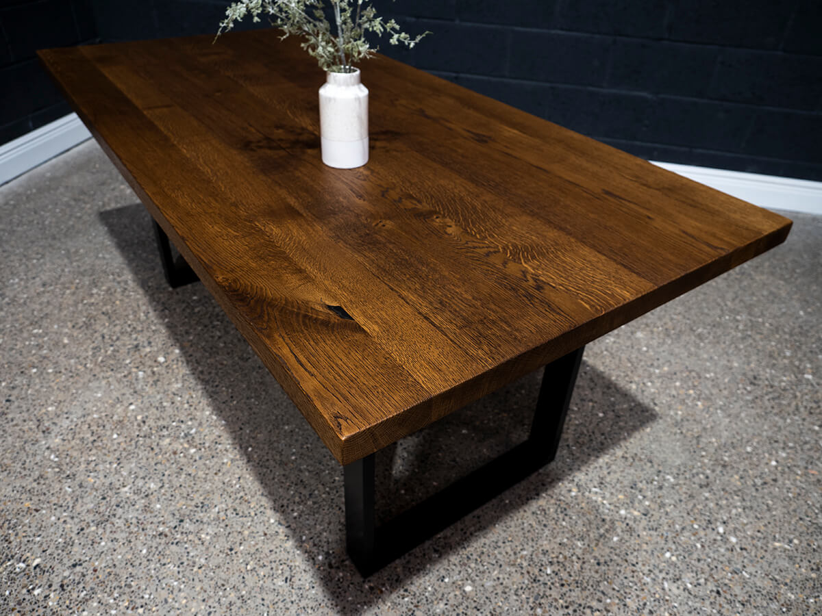 *SOLD* Square Edge European Oak Table 6ft x 3ft (007)