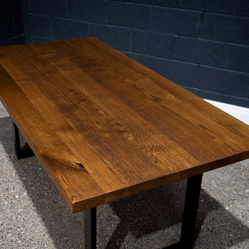 *SOLD* Square Edge European Oak Table 6ft x 3ft (007)
