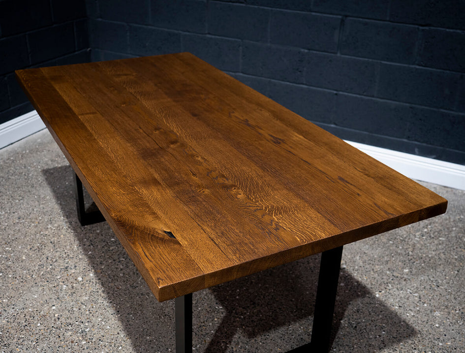 *SOLD* Square Edge European Oak Table 6ft x 3ft (007)