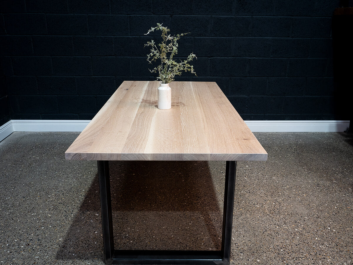 *SOLD* Square Edge European Oak Table 6ft x 3ft (008)