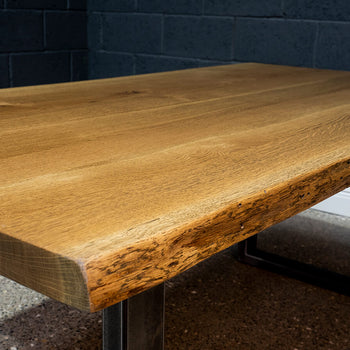 *SOLD* Live Edge European Oak Table 6ft x 3ft (009)