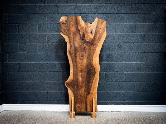 *SOLD* Live Edge European Walnut Crotch Slab Table Top 6.5ft x 23"-39" (013)